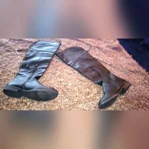 Black knee high boots